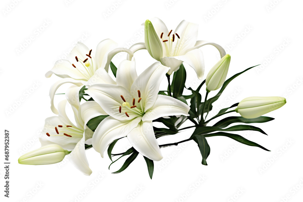 Elegant LavishLily Lily Showcase White on a transparent background