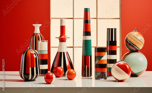 Vibrant and extra-bold holiday designs infused with the geometric elegance of the Bauhaus style. 