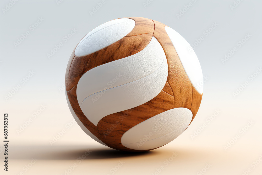 sturdy volleyball, on an isolated white background, Generative AI