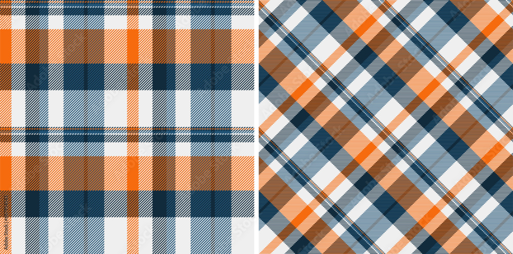 Fabric background vector of check seamless tartan with a texture pattern plaid textile.