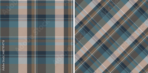 Texture seamless pattern of check vector background with a textile tartan plaid fabric.