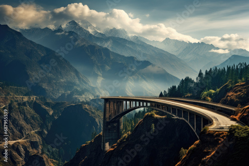 Sky Bridges Spanning Majestic Mountains