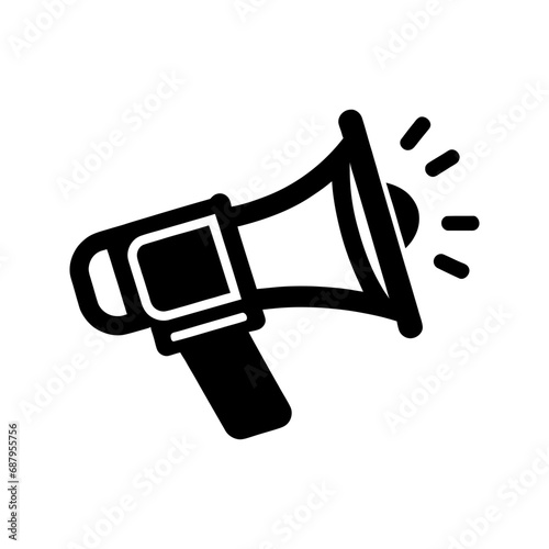 bullhorn flat icon linear isolated. Vector illustration