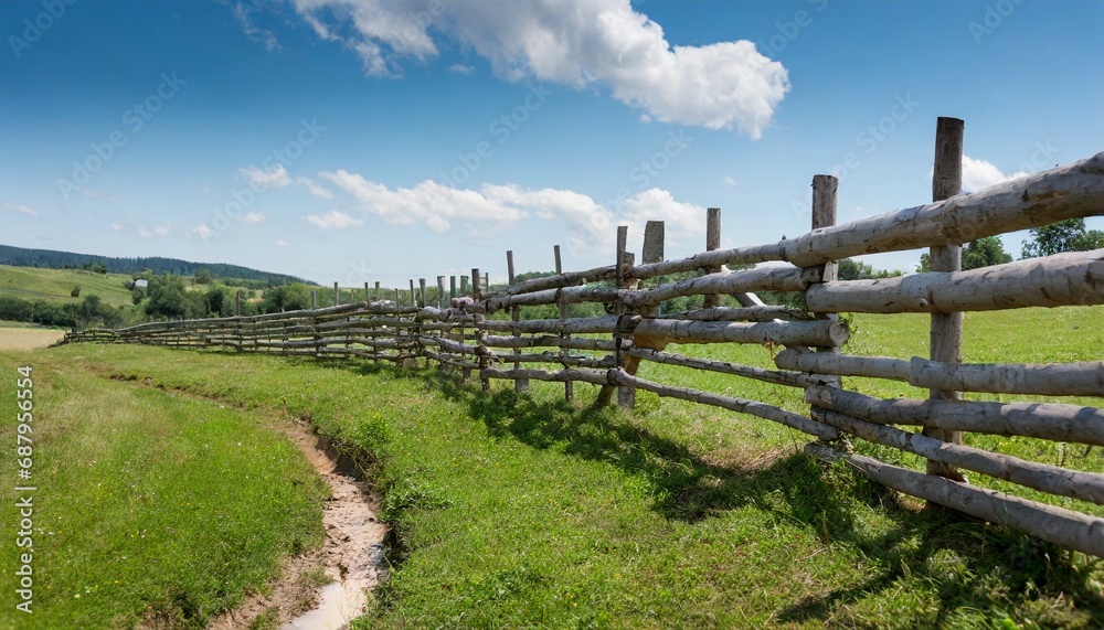 wooden fence corral for livestock generative ai