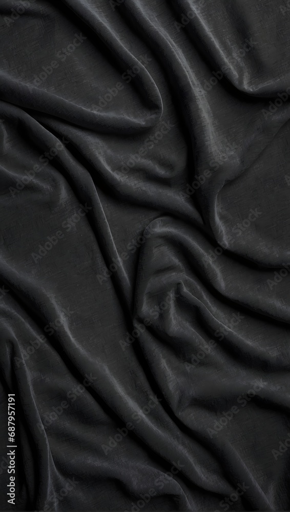 Fototapeta premium detailed black texture of a fabric blanket