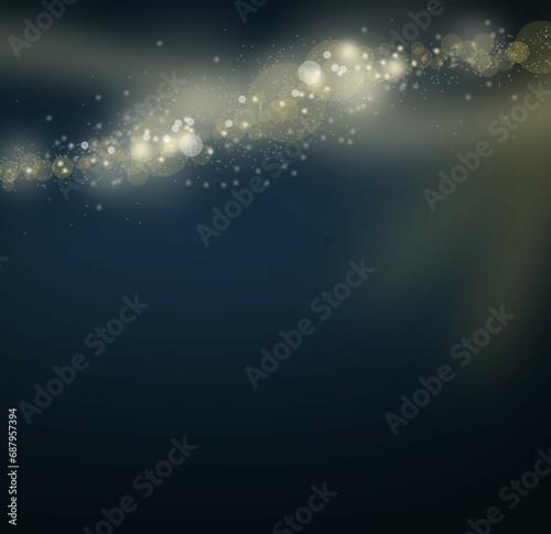 Nachthimmel - abstrakte Illustration mit Lichtpunkten und Lichtbändern