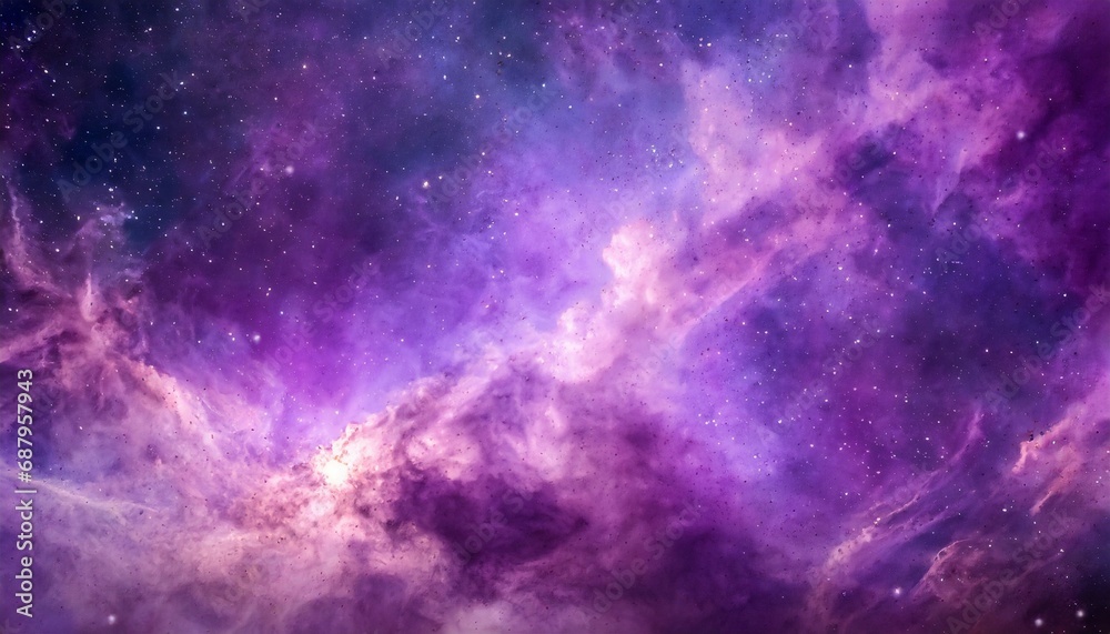 bright purple cosmic background with nebula and stardust