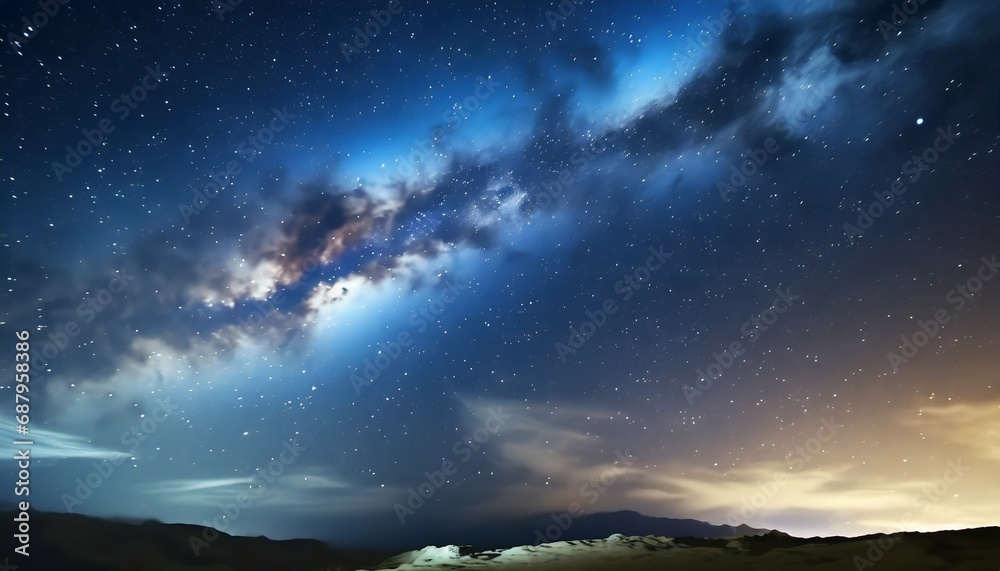 night sky universe filled with stars nebula and galaxy