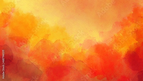 red orange and yelllow background with watercolor and grunge texture design colorful textured paper in bright autumn or fall warm sunset colors wallpaper photo