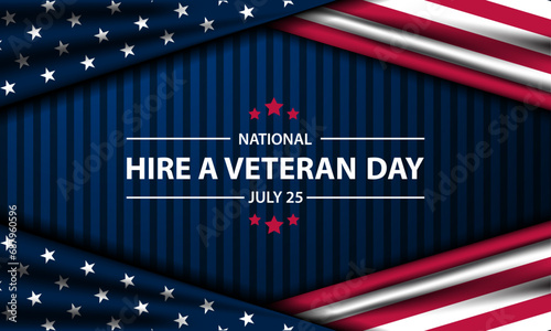 Happy National Hire A Veteran Day Background Vector Illustration 