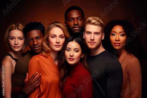 Diversity by depicting a group of people with different skin tones and various disabilities