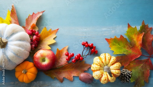autumn thanksgiving background with copy space