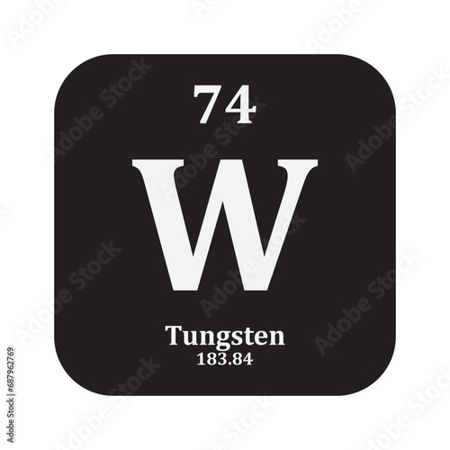 Tungsten chemistry icon