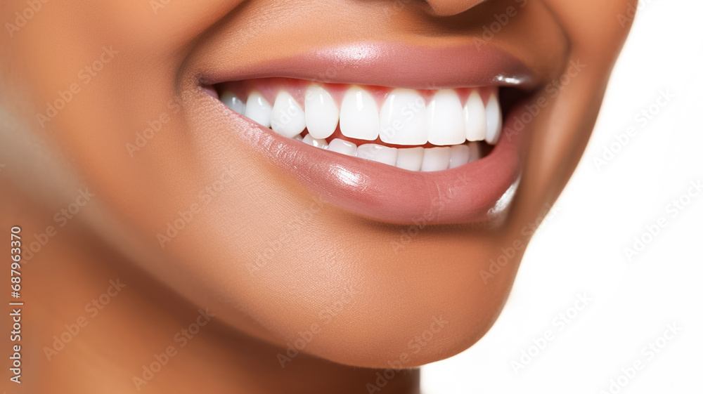 Perfect healthy teeth smile of african american young woman. Teeth whitening. Dental clinic patient. Beautiful smile and white teeth of a young woman. Ideal for dental banner. Copy space.
Perfect healthy teeth smile of african american young woman. Teeth whitening. Dental clinic patient. Beautiful smile and white teeth of a young woman. Ideal for dental banner. Copy space.