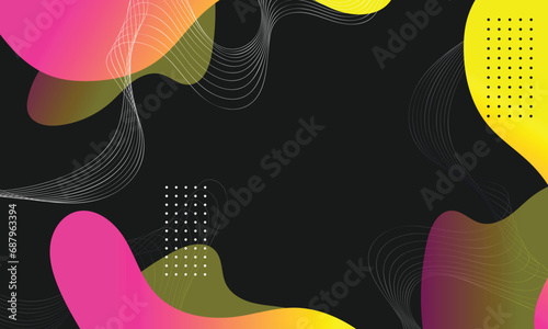 Modern abstract wavy background with elements vector