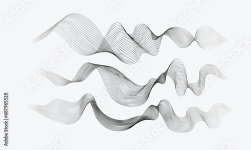 Wavy Lines Abstract Background Design