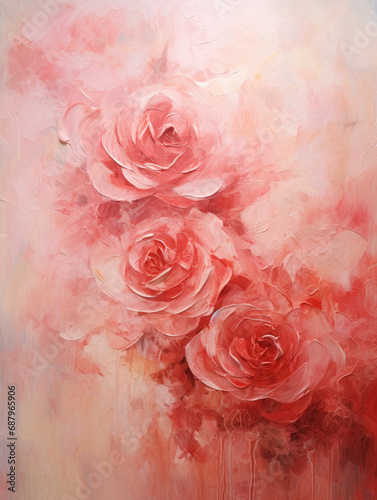 Oil painting style rose.