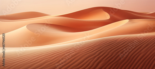 An orange and yellow desert landscape  showcasing the beauty of the sandy dunes under the hot African sun during an adventurous travel experience.