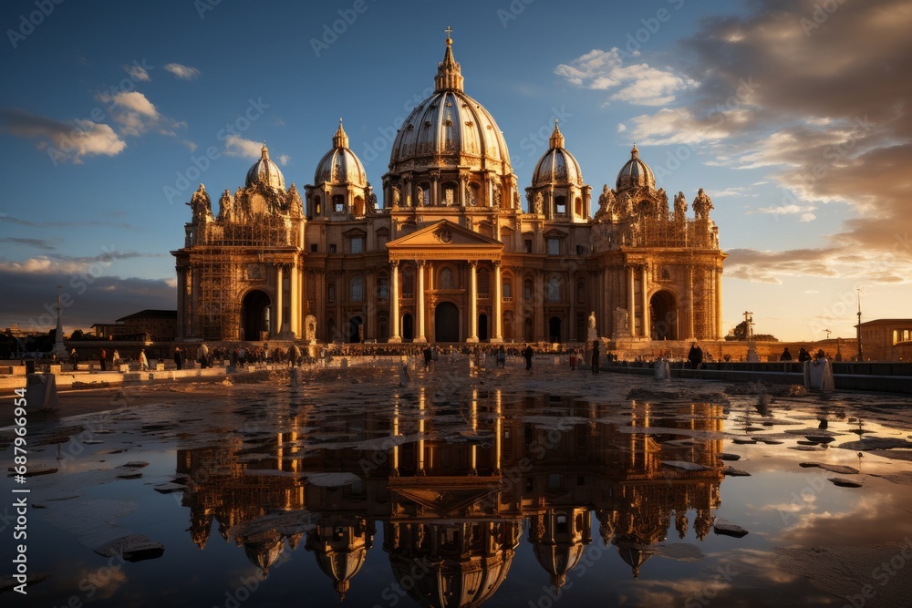 Fototapeta premium Stunning dome of San Pietro in Montorio, Generative AIv