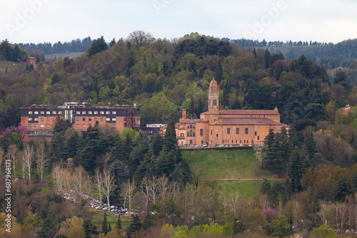 Obraz na plátně Aerial view of San Michele in Bosco in Bologna