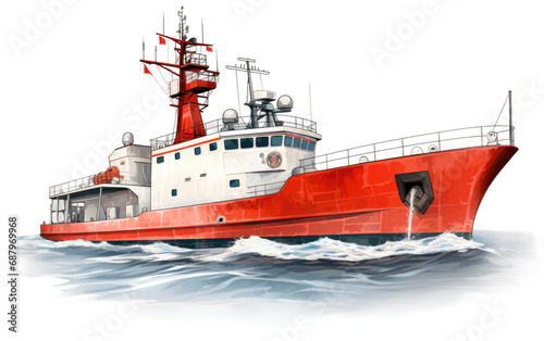 Coast Guard Cutter On Transparent PNG