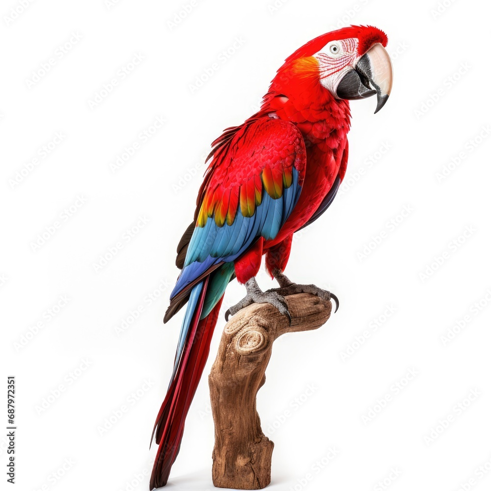 Colorful parrot sitting on a branch
