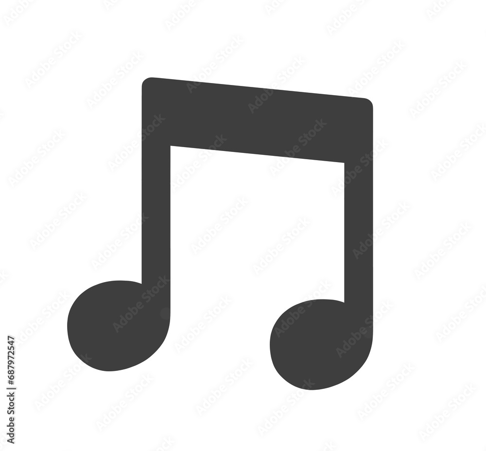 シンプルな黒色の音符マーク シンプルな黒色の音符マーク