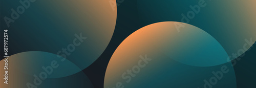 Modern geometric abstract background. Trendy gradient circle shapes. Minimal geometric. Dynamic shapes composition. Suit for backdrop, banner, cover, flyer, poster, wallpaper. Vector illustration