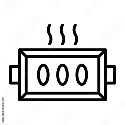 Obraz na płótnie Baking tray Icon w salonie