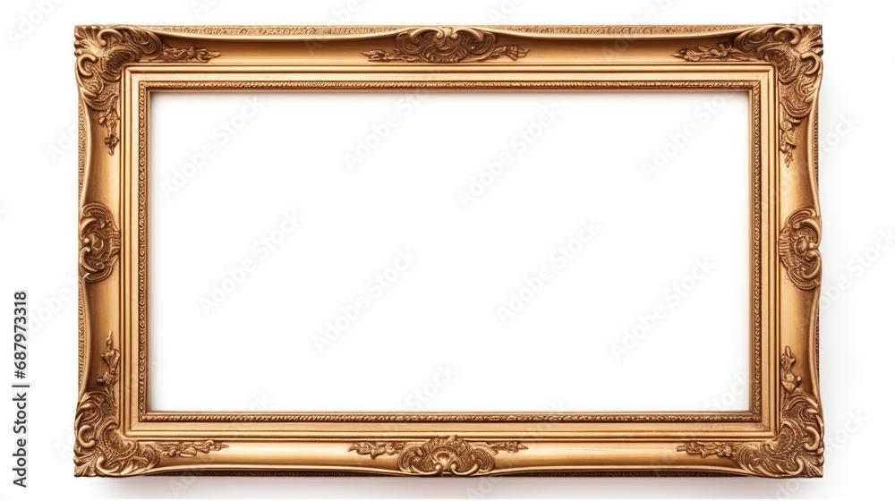 Antique Picture Frame Isolated on the White Background
 - obrazy, fototapety, plakaty 