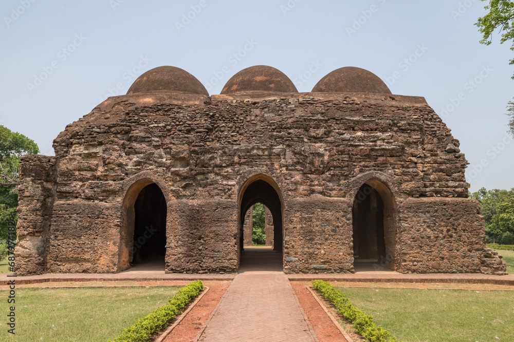 Lottan masjid are the ruins of a small mosque that was the capital of the muslim nawabs of bengal in the 13th to 16th centuries in gaur, west bengal, India.