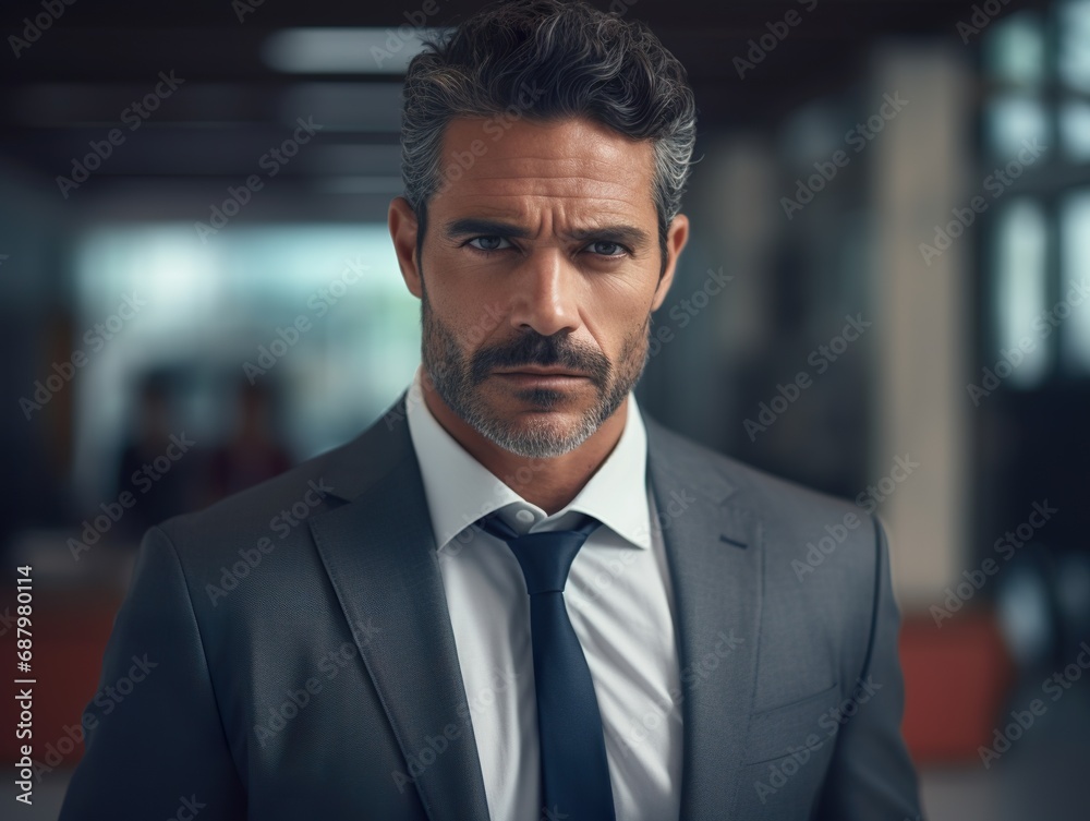 Portrait Attractive hispanic young confident business man in business professional working office Portrait Attractive hispanic young confident business man in business professional working office