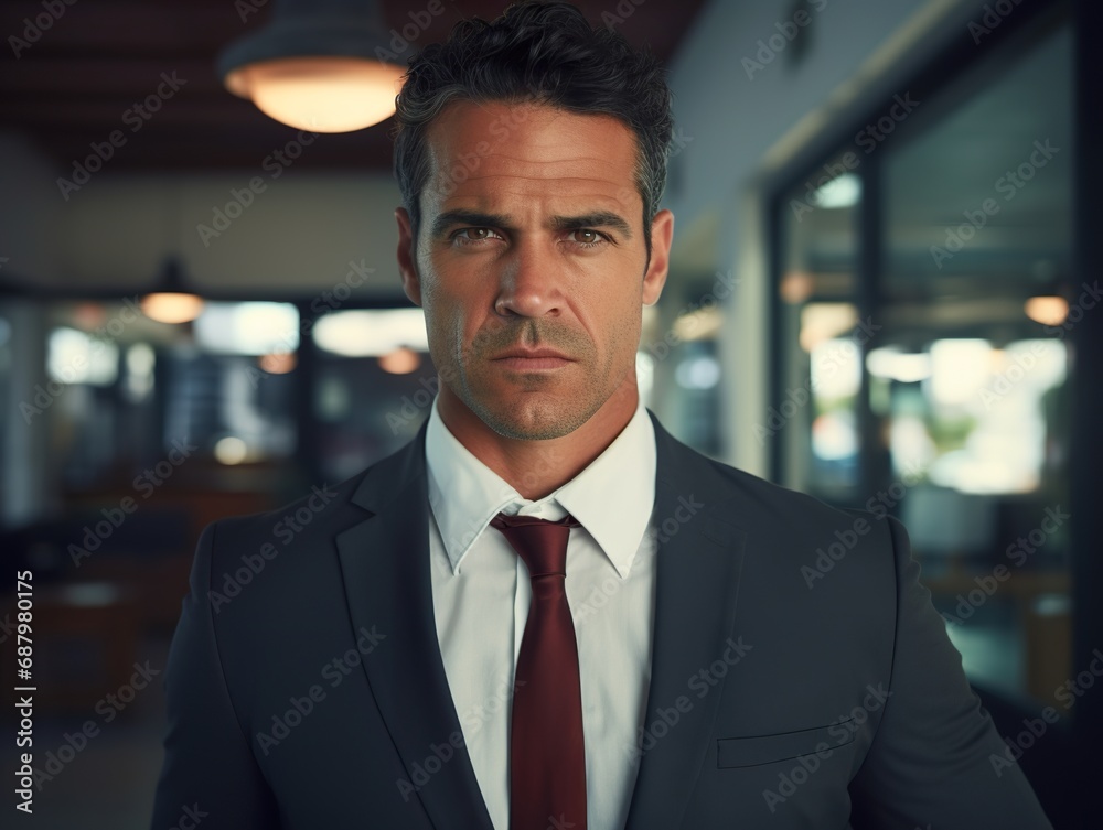 Portrait Attractive hispanic young confident business man in business professional working office Portrait Attractive hispanic young confident business man in business professional working office