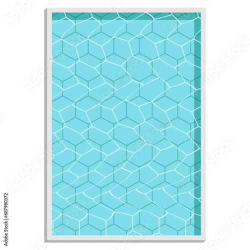 Pool for architectural floor plans. Entourage design. Top view element for the landscape design plan. Vector illustration.