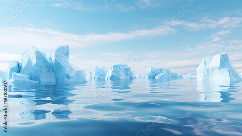 A group of icebergs