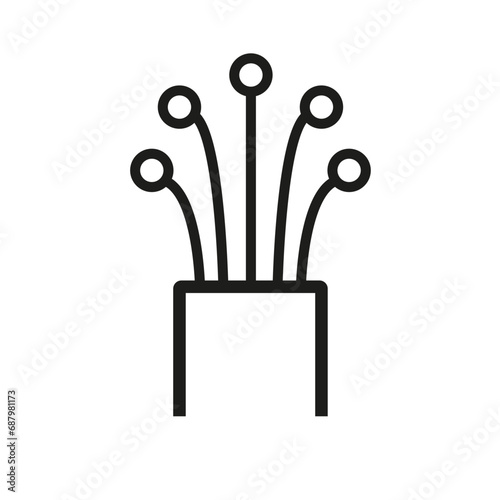 Fiber optic cable icon vector, fiber optic cable icon flat trendy style illustration isolated on white background.