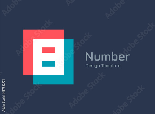Number 8  logo icon design template elements