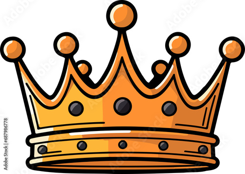 King crown clipart design illustration isolated on white background photo