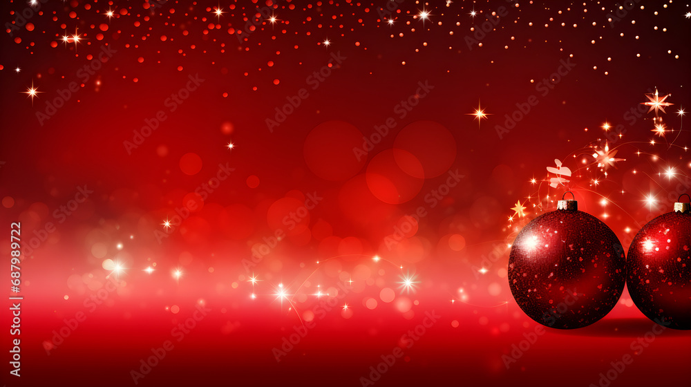 christmas background with big ornament bokeh red themed christmas background with big ornament bokeh red themed