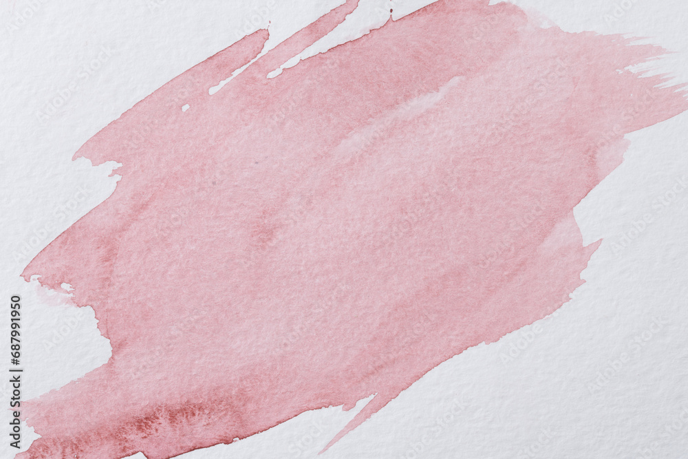 Fototapeta premium Abstract translucent red magenta watercolor texture background. Creative pattern design for print invitation card, postcard. Drawing poster, colorful wallpaper.