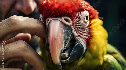 Close-up of parrot face © cherezoff