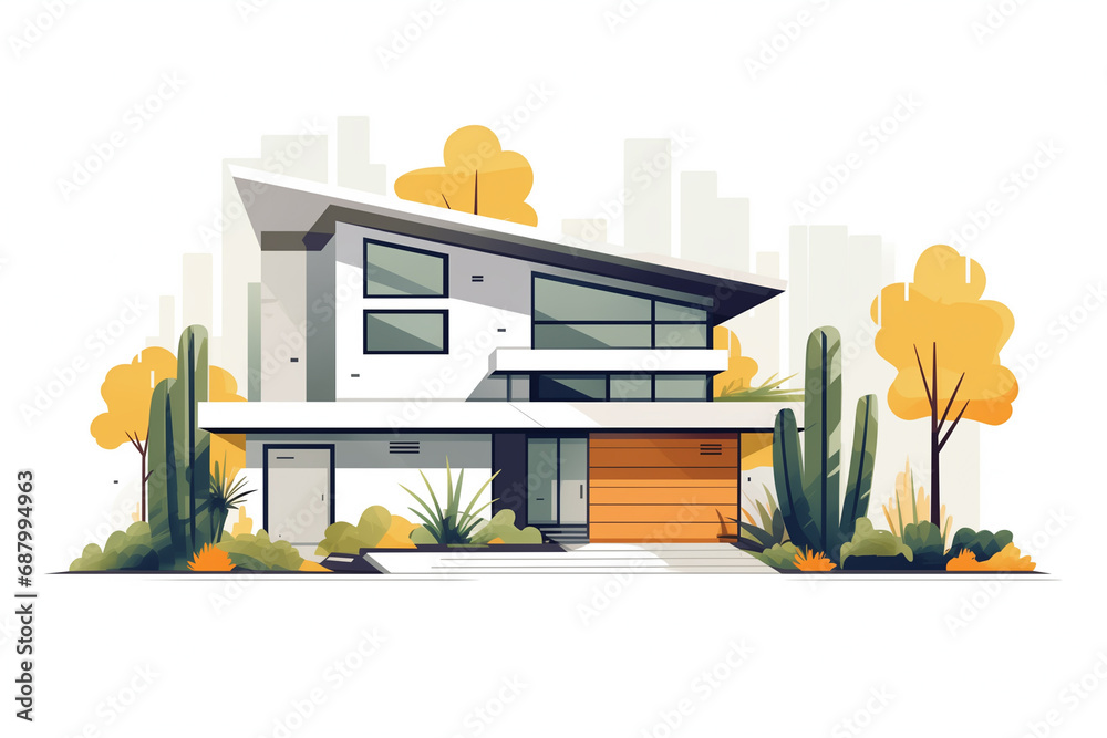 Obraz premium modern minimalistic house