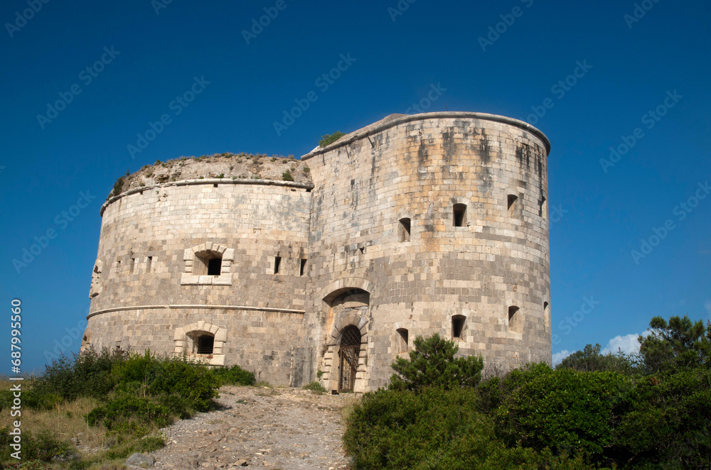 Austrian military stone Arza Fortress in Montenegro