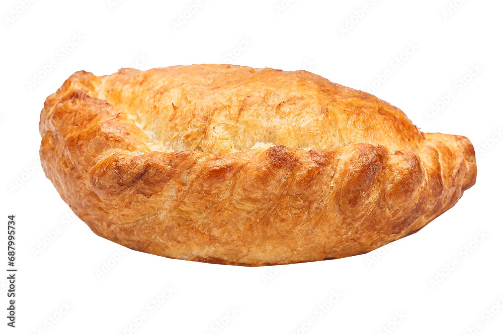 homemade baked goods, oval bun pie, bakery products on white isolated background homemade baked goods, oval bun pie, bakery products on white isolated background
