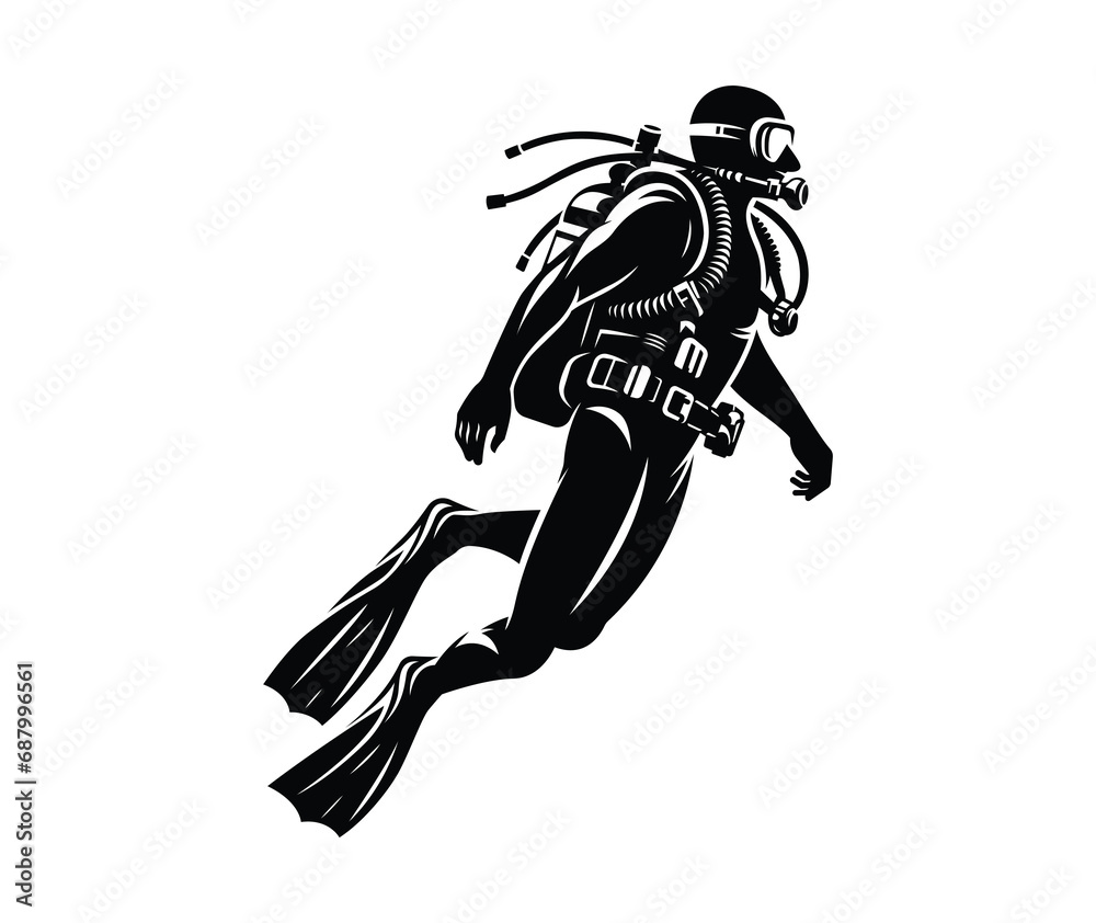 Obraz premium Scuba Diving Vector