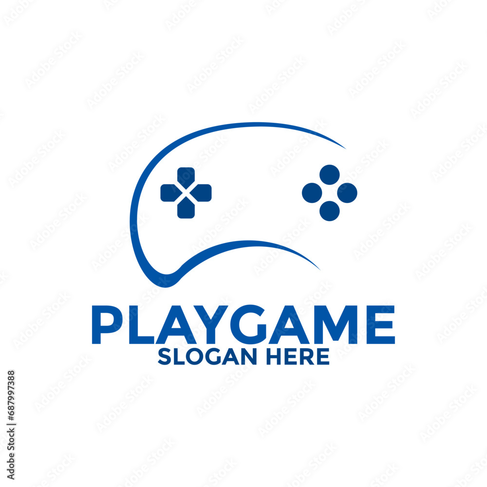 Game console logo vector, Gaming logo with game pad logo design template, game play logo icon Game console logo vector, Gaming logo with game pad logo design template, game play logo icon