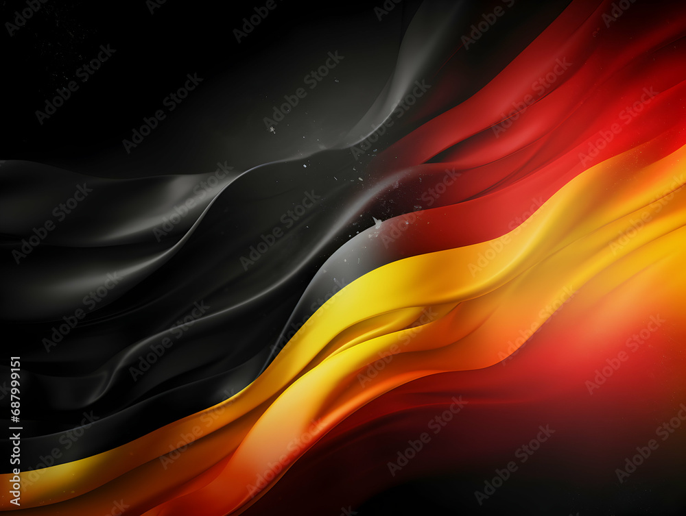 Fototapeta premium Germany national flag background, Germany flag weaving made by silk cloth fabric, Germany background, ai generated image