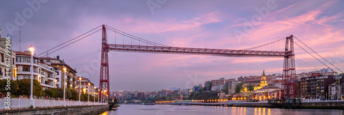 Panoramic View of the Bridge of Bizkaia, Portugalete, Spain photo