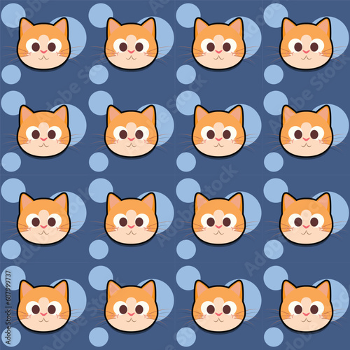 pattern with funny cats