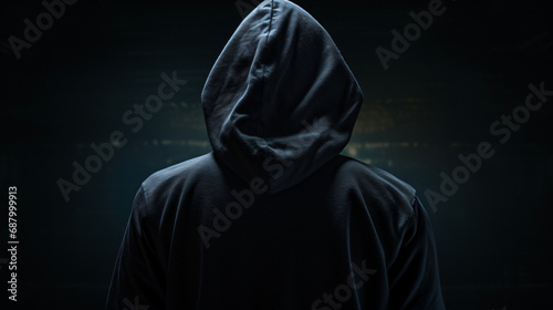 A man in a hooded jacket